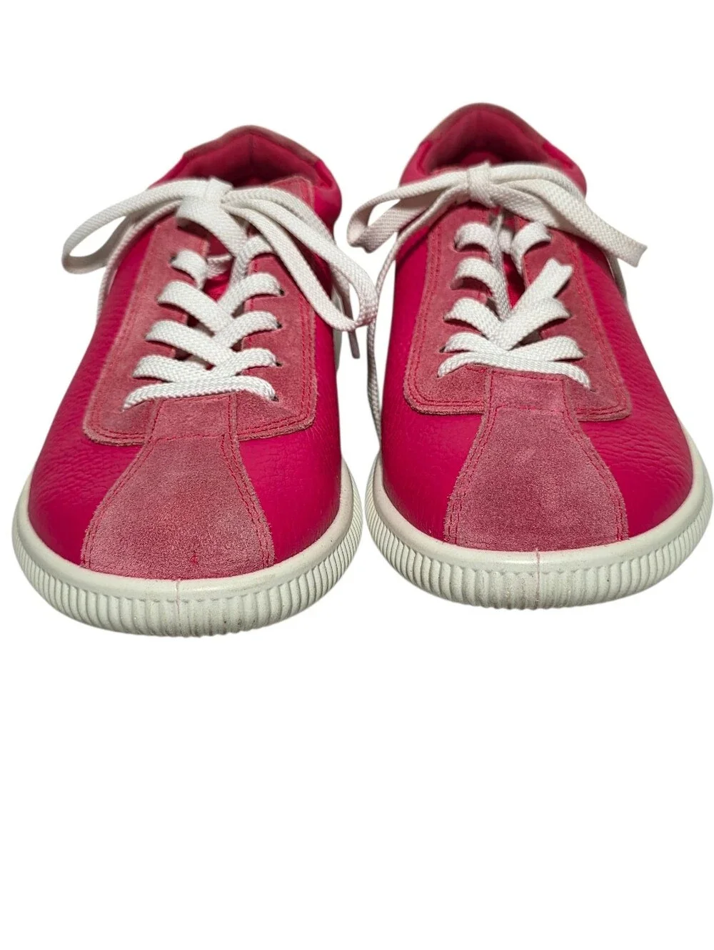 ECCO SOFT ZERO LEATHER SNEAKERS PINK SZ 37 (US 6.5)